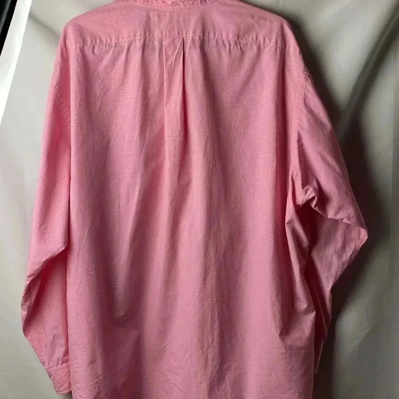 RALPH LAUREN  SIZE17.5 - 34/35 LONG SLEEVES PINK GINGHAM SHIRT YARMOUTH … - Picture 9 of 10